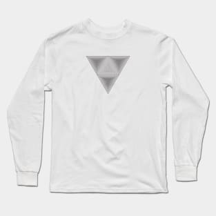 Optical illusion (Hipster triangle) Impossible Black & White Art Long Sleeve T-Shirt